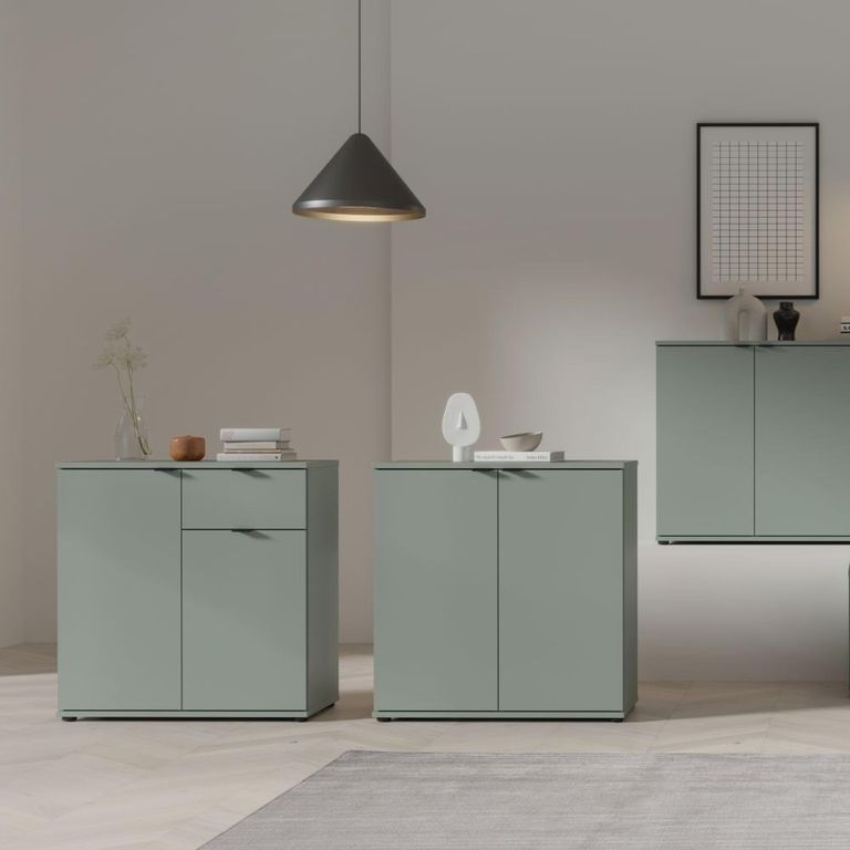 Ganymede Sideboard - 2 Door - 1 Drawer - Compact - Sage Green