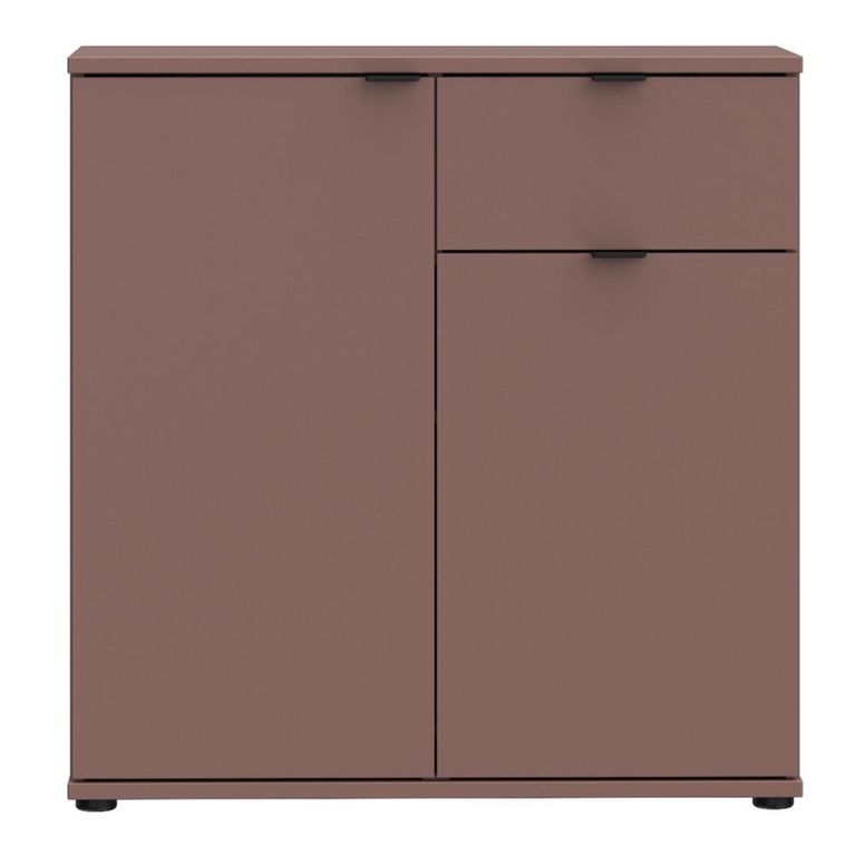 Ganymede Sideboard - 2 Door - 1 Drawer - Compact - Terracotta