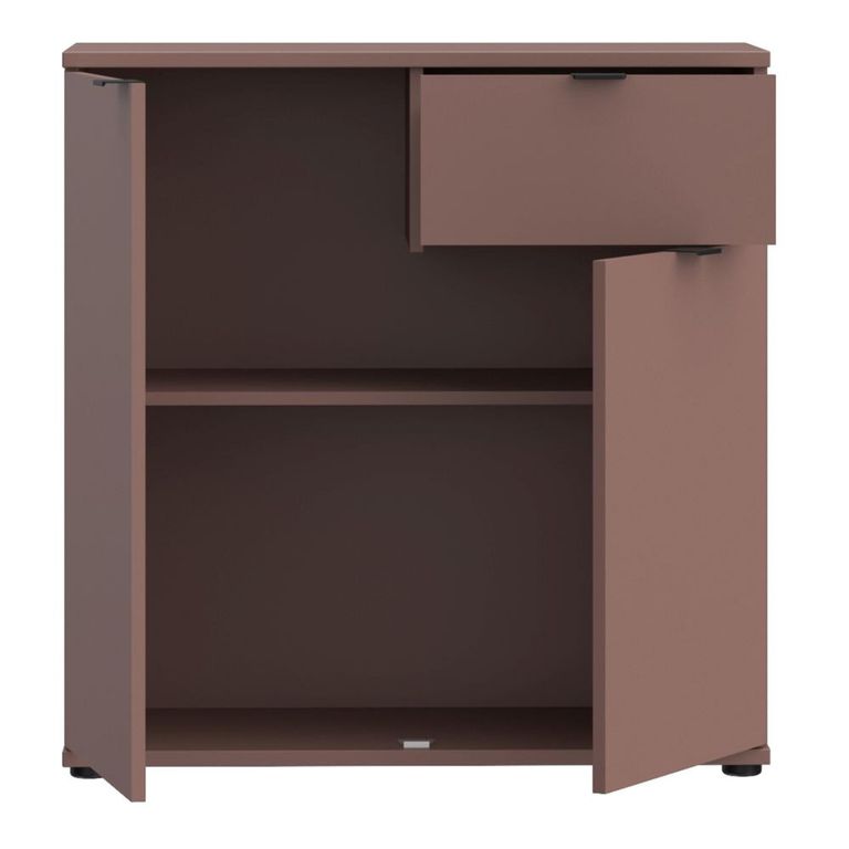 Ganymede Sideboard - 2 Door - 1 Drawer - Compact - Terracotta