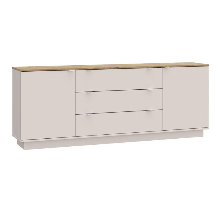 Ganymede Sideboard - 2 Door - 3 Drawer - Extra Large - Light Oak and Sand