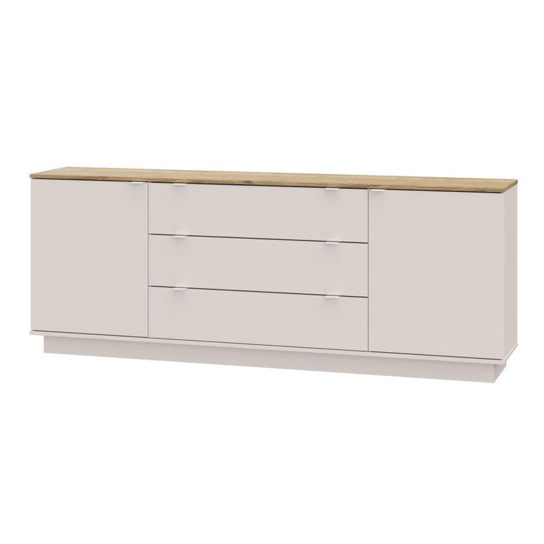 Ganymede Sideboard - 2 Door - 3 Drawer - Extra Large - Light Oak and Sand