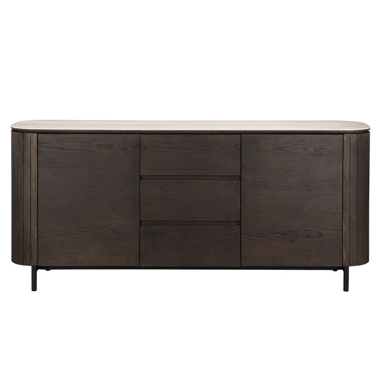 Ritz Beige Ceramic Top Extra Large 2 Door Sideboard