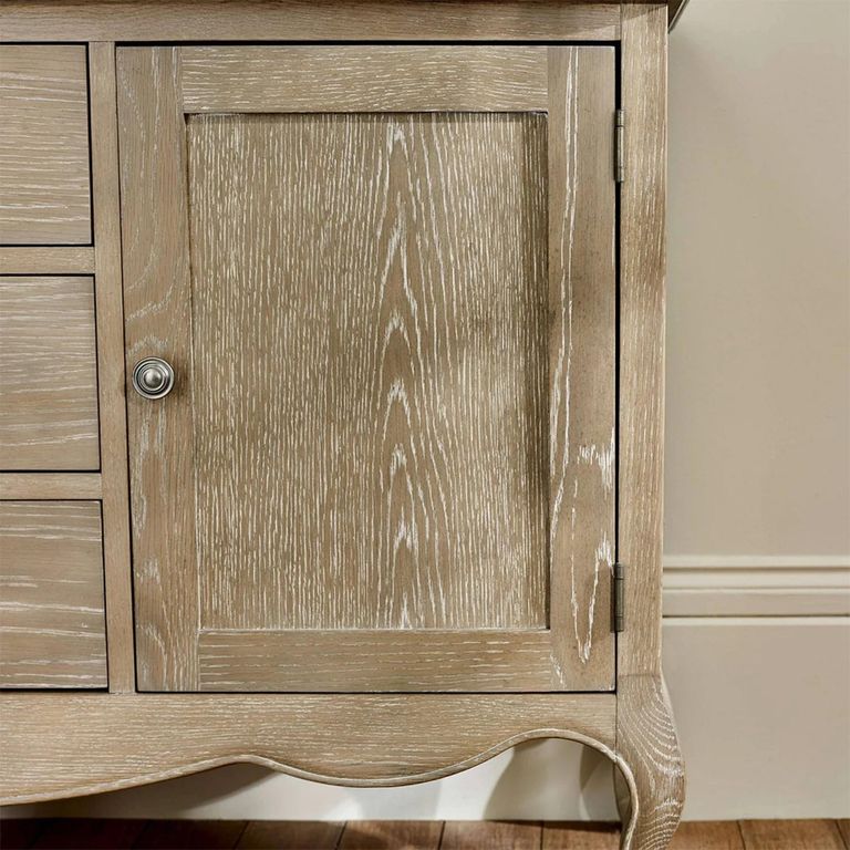 Camille Sideboard - 2 Door - 130cm - French Style - Natural - Limed Oak