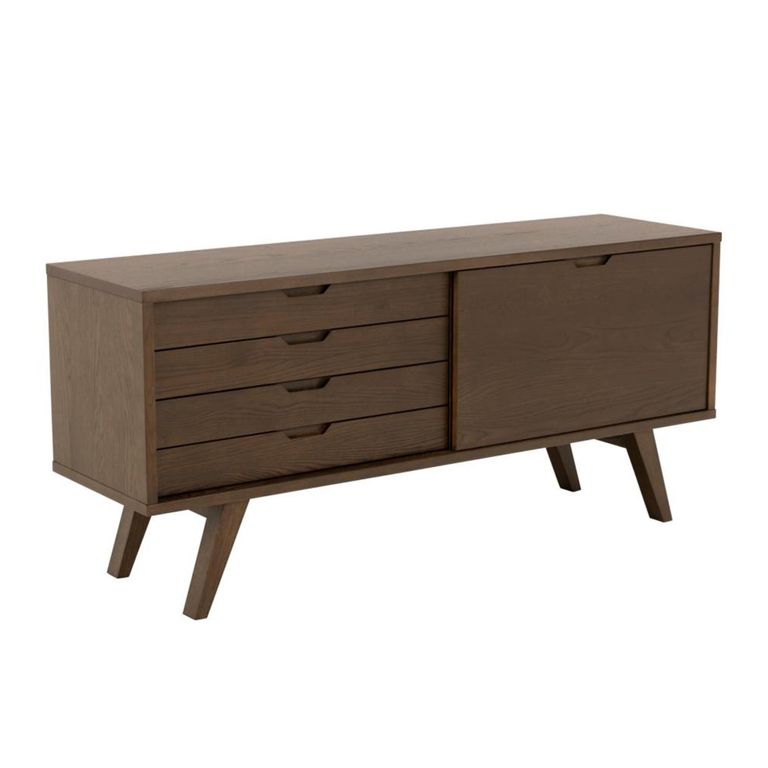 A Line Sideboard - 1 Door - Large - 160cm - Smoked Oak
