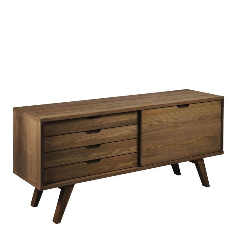 A-Line Smoked Oak 4 Drawer Large Sideboard