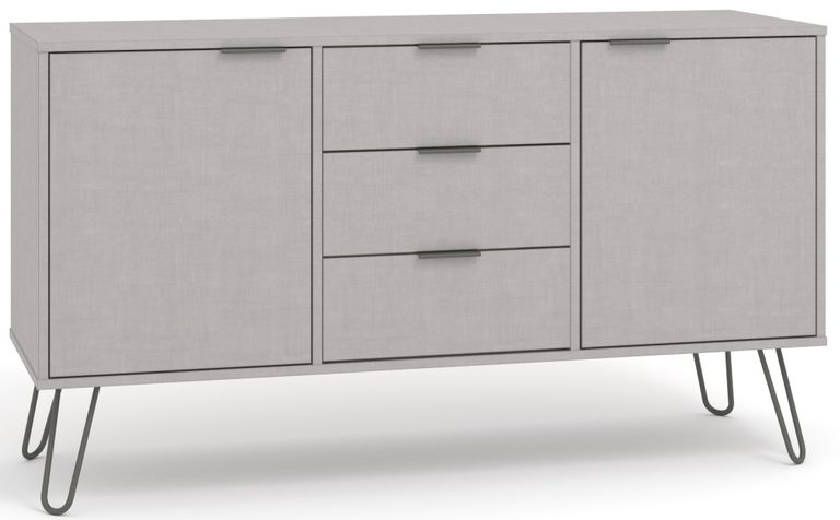 Augusta Grey Medium Sideboard with Hairpin Legs - 2 Doors