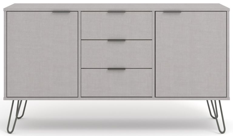 Augusta Grey Medium Sideboard with Hairpin Legs - 2 Doors