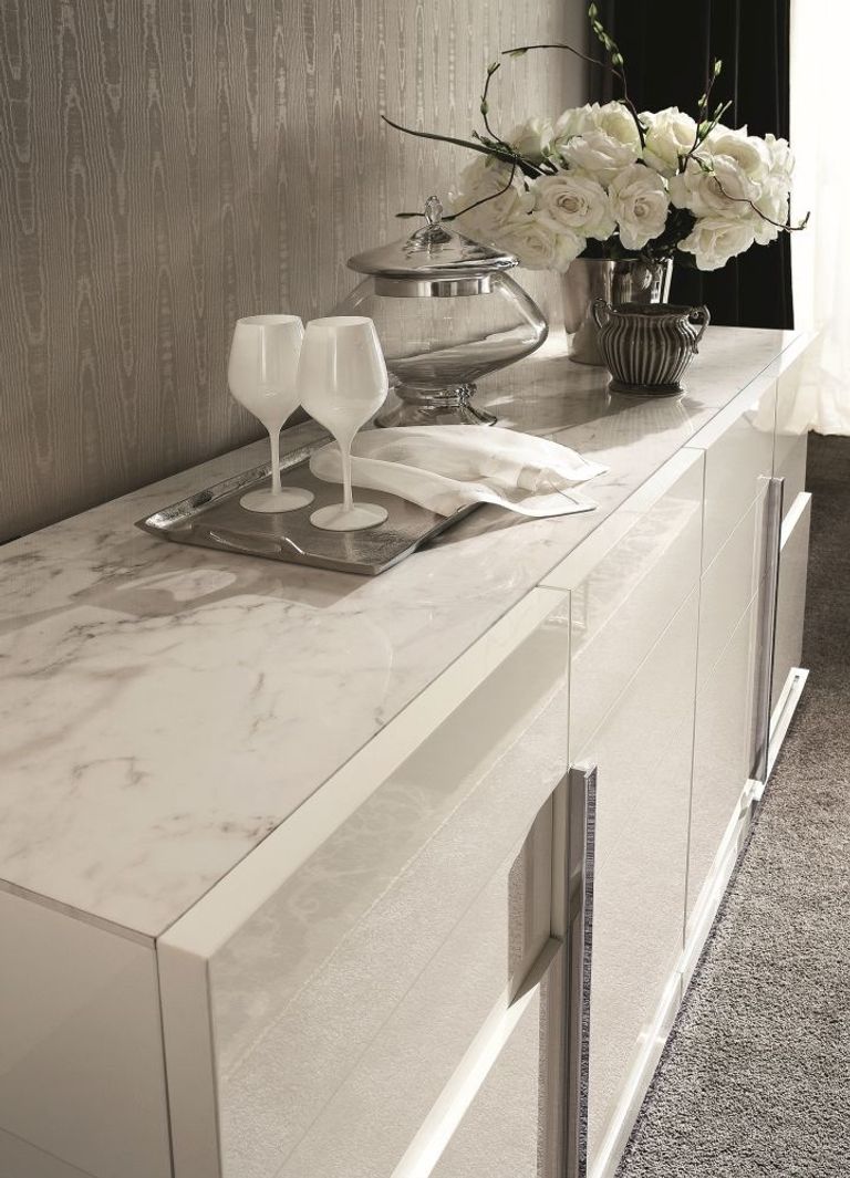 Canova Extra Large Sideboard - 4 Door - White Gloss