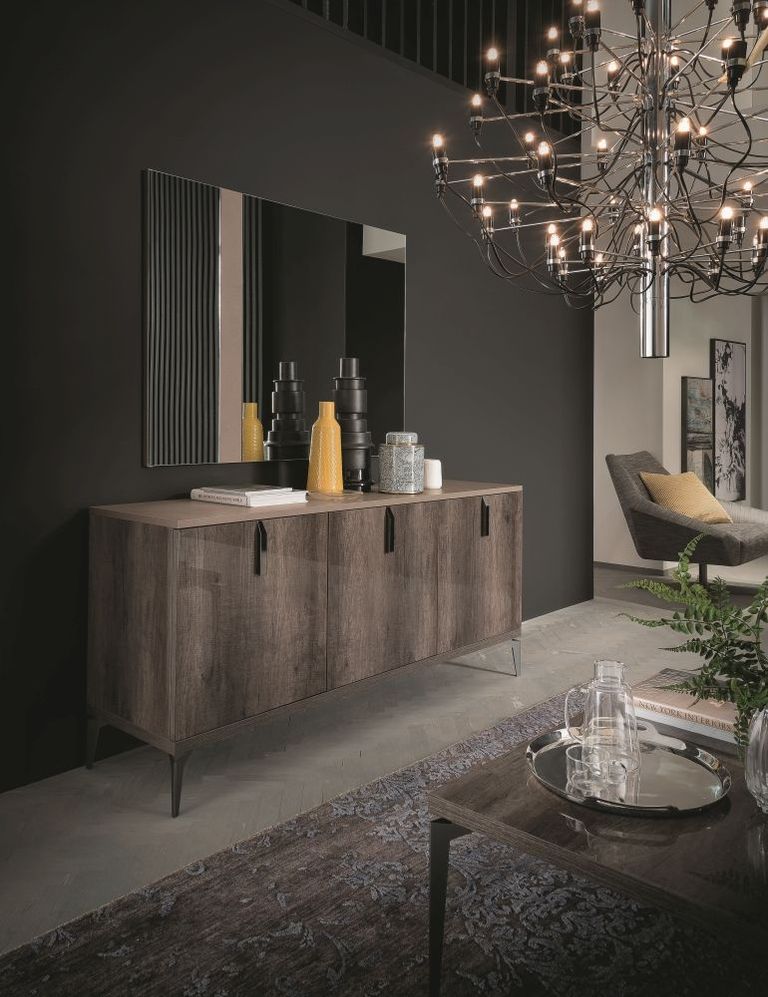 Matera Large Sideboard - 3 Door - Wood Grain Gloss