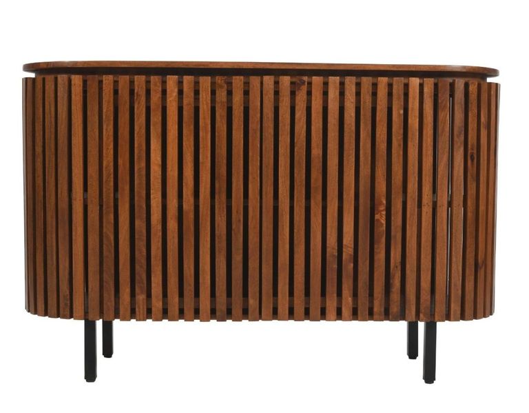 Amber Slatted Mango Wood 135cm Medium 2 Door Sideboard