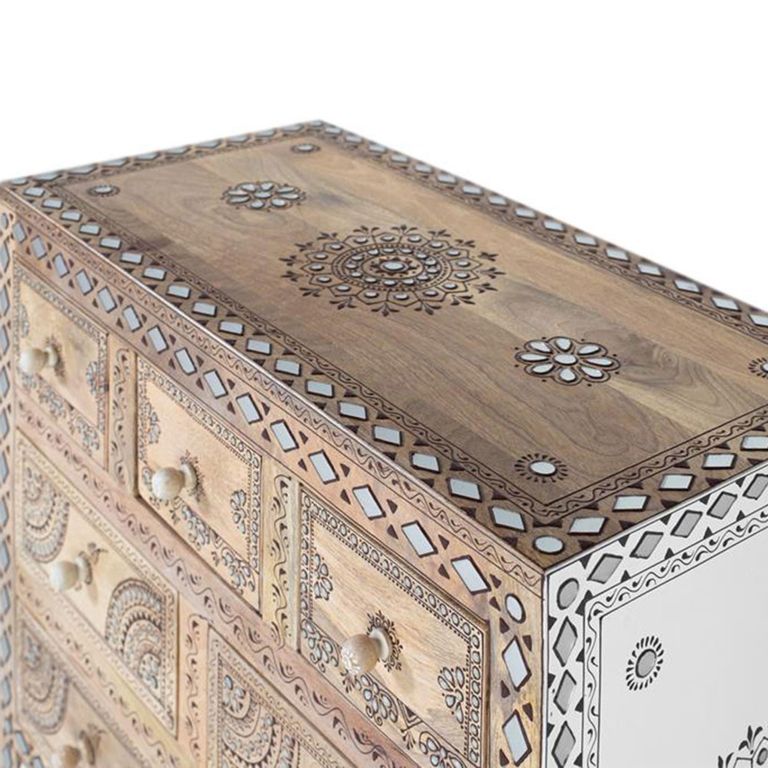 Ancona Highboard - Mango Wood - 2 Door - Medium