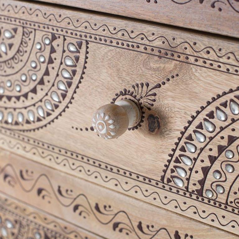 Ancona Highboard - Mango Wood - 2 Door - Medium