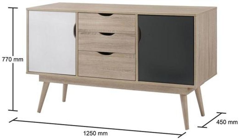 Anson 125cm Medium 2 Door Sideboard - Variant Available