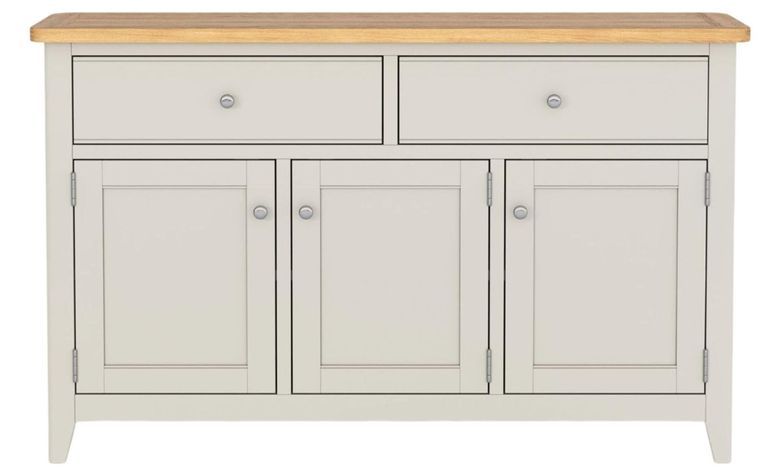 Arden Grey Painted 115cm Small 3 Door Sideboard