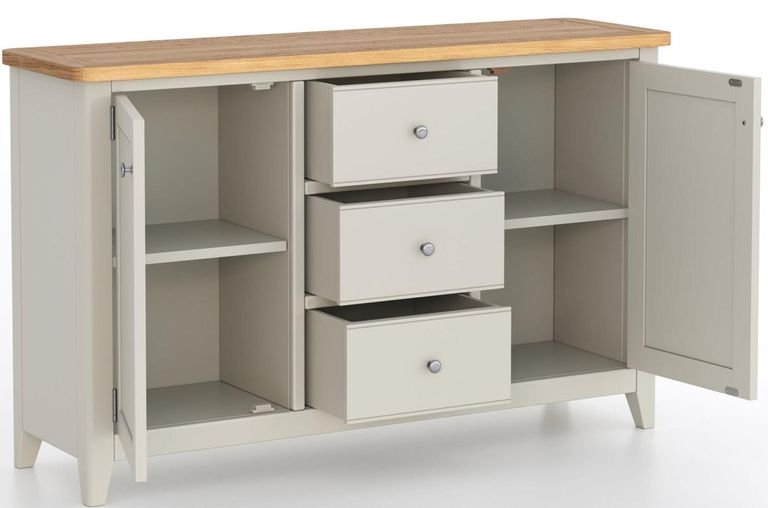 Arden Grey Painted 130cm Medium 2 Door Sideboard