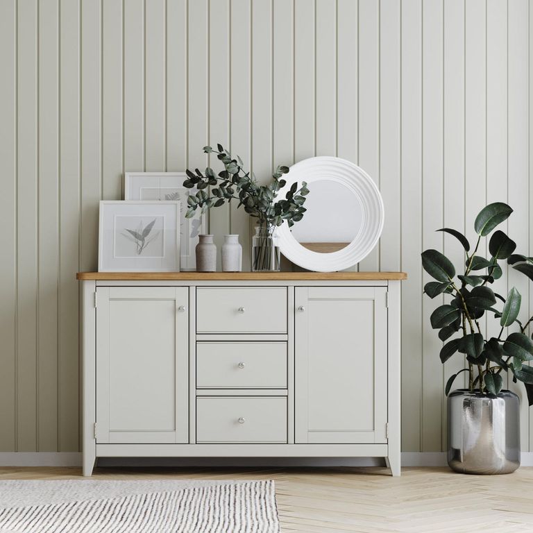Arden Grey Painted 130cm Medium 2 Door Sideboard