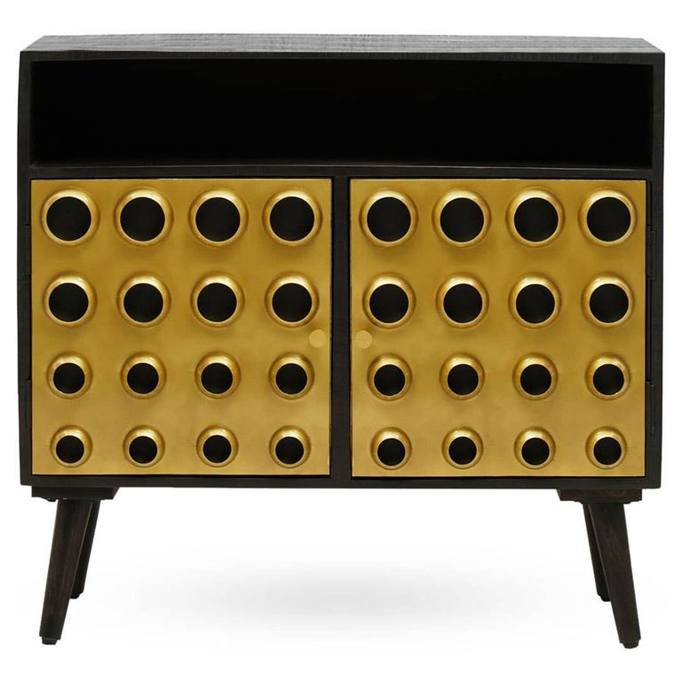 Arti Sideboard - 2 Door - 87.5cm - Black - Mango Wood - Small