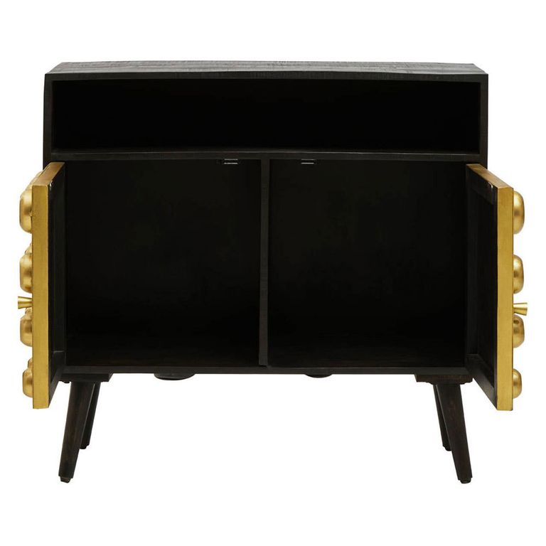Arti Sideboard - 2 Door - 87.5cm - Black - Mango Wood - Small