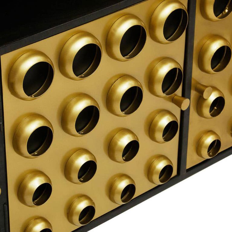 Arti Sideboard - 3 Door - 130cm - Black - Mango Wood - Medium