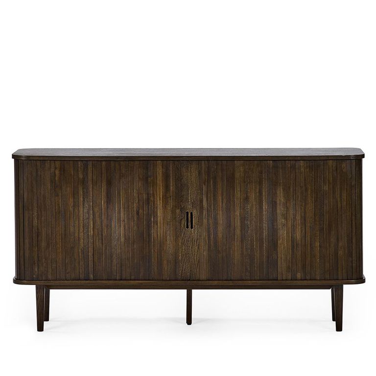 Arya Ribbed Dark Oak Large Sideboard - 160cm - 2 Door