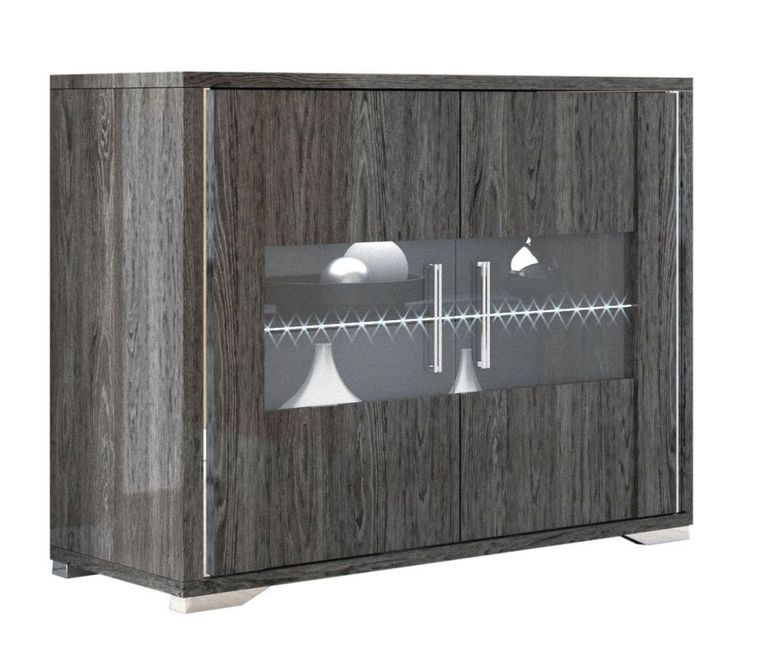 Augusta Grey Oak Effect 2 Door Small Sideboard