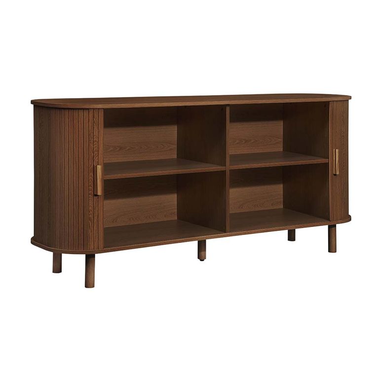 Axel Large Curved Sideboard - 160cm - 2 Door - Walnut Fluted