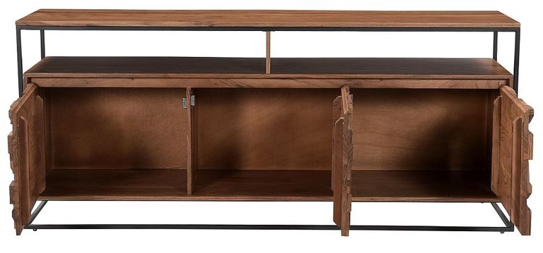 Axis Acacia Wood Sideboard - 3 Door - Geometric - Large - 175cm