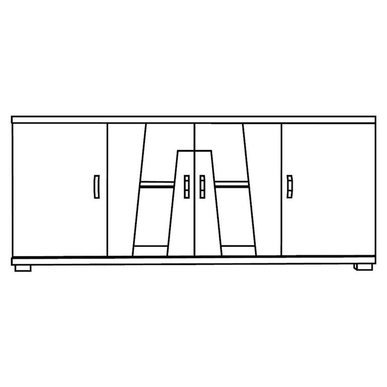 Bagni 4 Door Extra Large Sideboard - 200cm