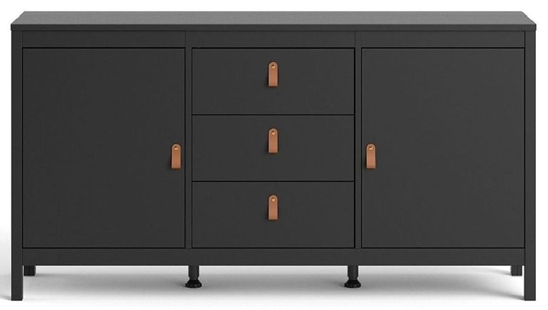 Barcelona Black 2 Door Medium Sideboard