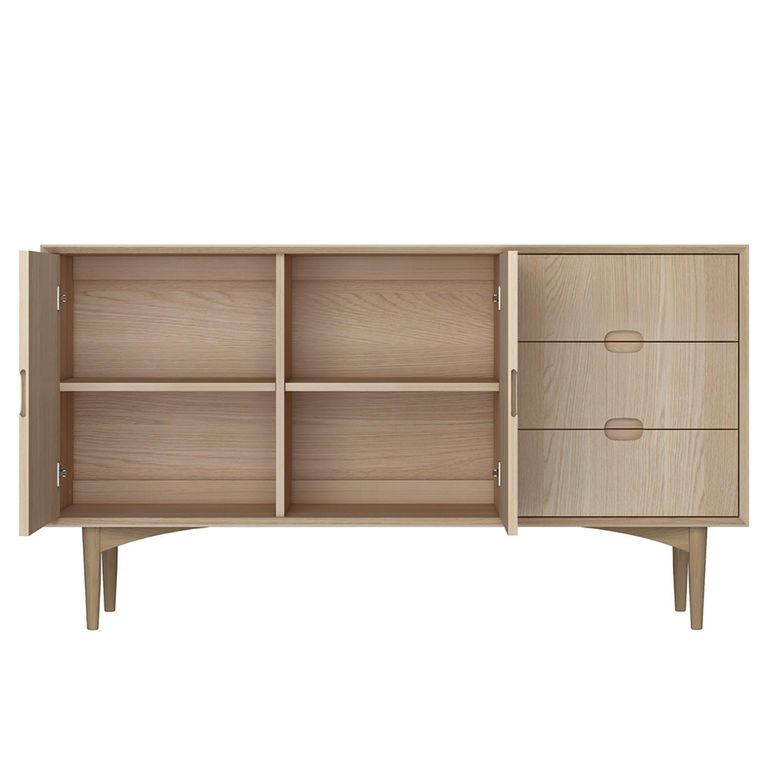 Dansk Scandi Oak Large Sideboard - 2 Door - 3 Drawer