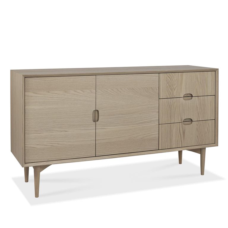 Dansk Scandi Oak Large Sideboard - 2 Door - 3 Drawer
