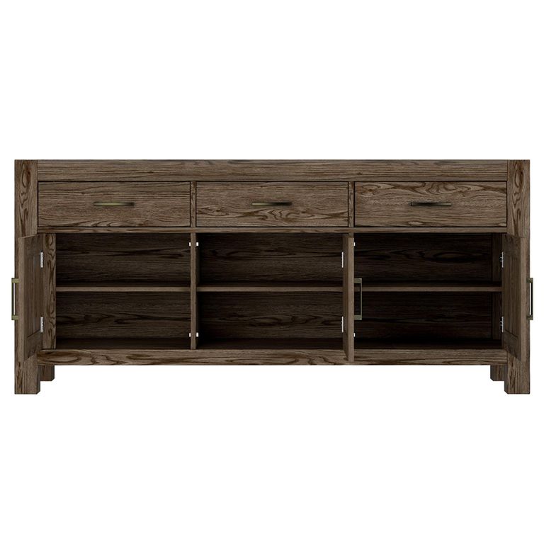 Turin Dark Oak Wide Sideboard - 3 Door