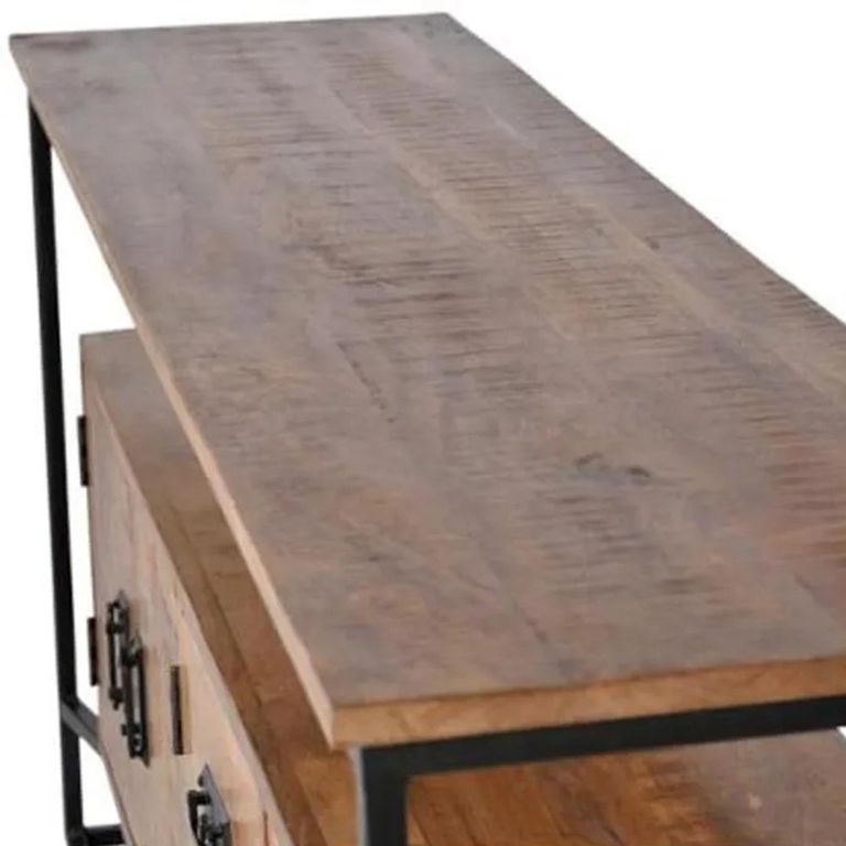 Bergamo Sideboard - Industrial Style - Mango Wood - 3 Door - Extra Large - 180cm