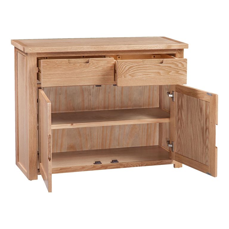 Moderna Sideboard - 2 Door - Small - 96cm - Oak