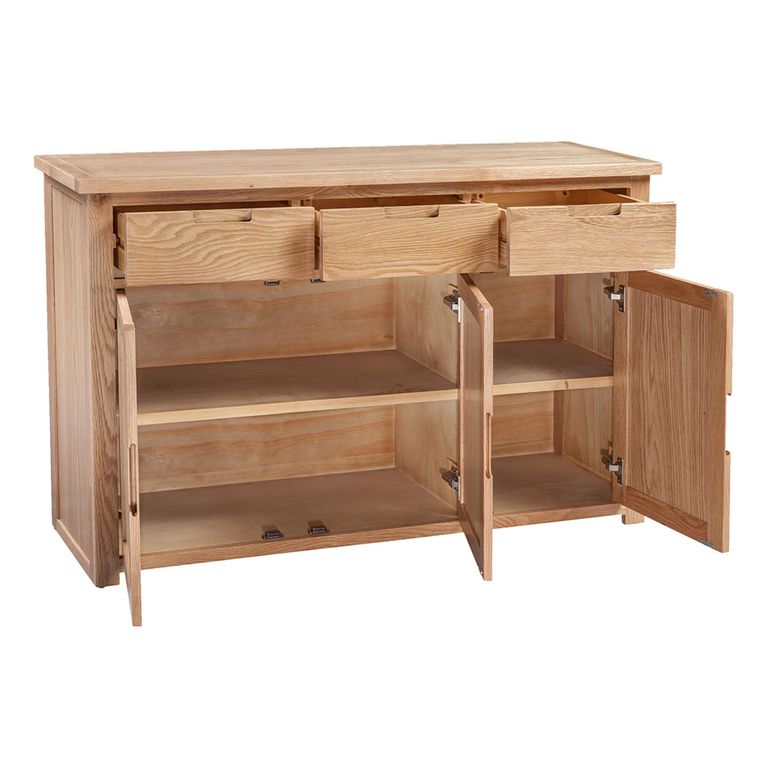 Moderna Sideboard - 3 Door - Medium - 130cm - Oak