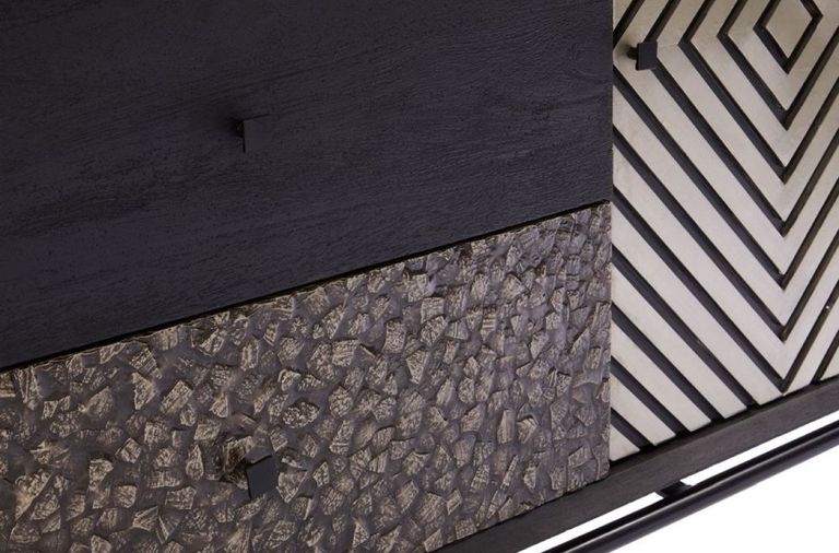 Boho Sideboard - 160cm - Large - Black Mango Wood