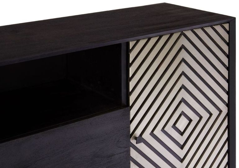 Boho Sideboard - 160cm - Large - Black Mango Wood