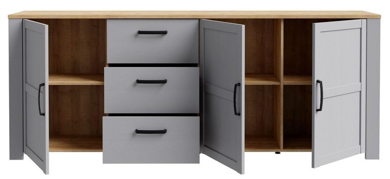 Bohol Grey 3 Door Extra Large Sideboard