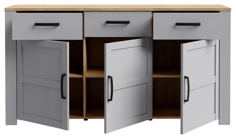 Bohol Grey 3 Door Medium Sideboard
