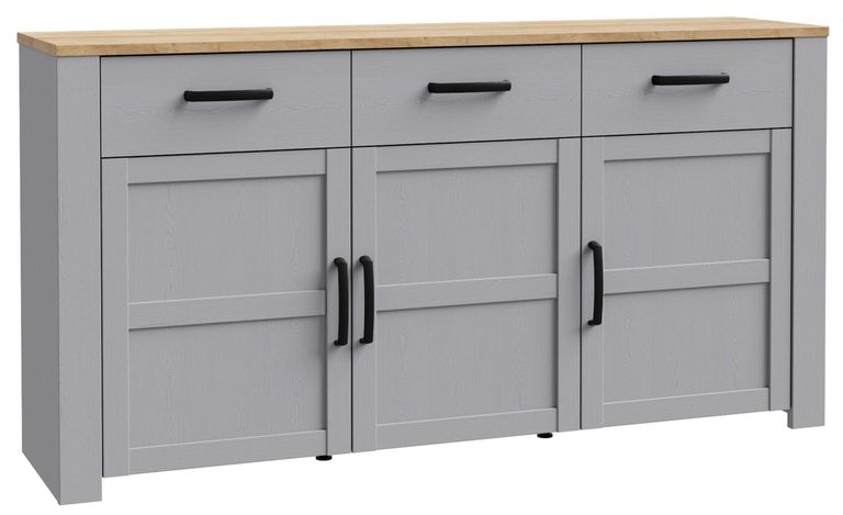 Bohol Grey 3 Door Medium Sideboard