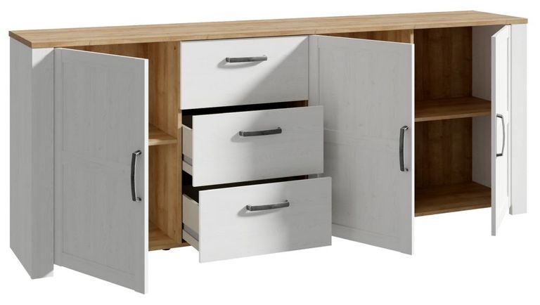 Bohol White 3 Door Extra Large Sideboard