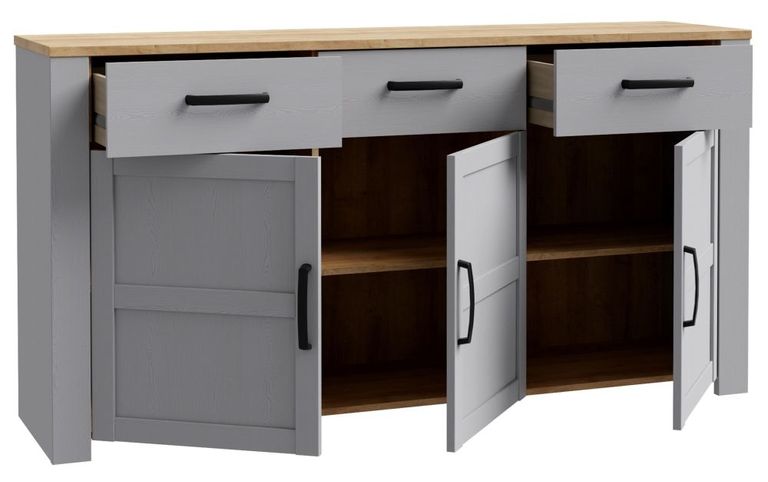 Bohol White 3 Door Medium Sideboard