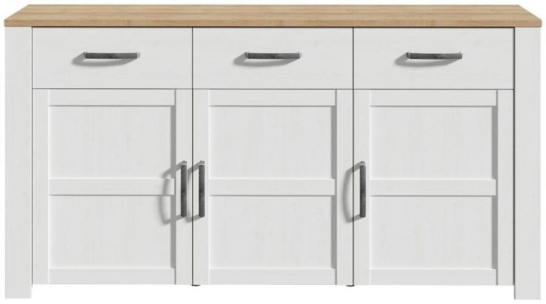 Bohol White 3 Door Medium Sideboard