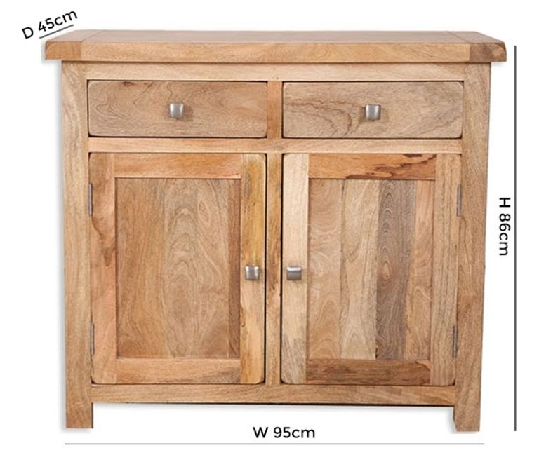 Bombay Solid Mango Wood 95cm Small Sideboard