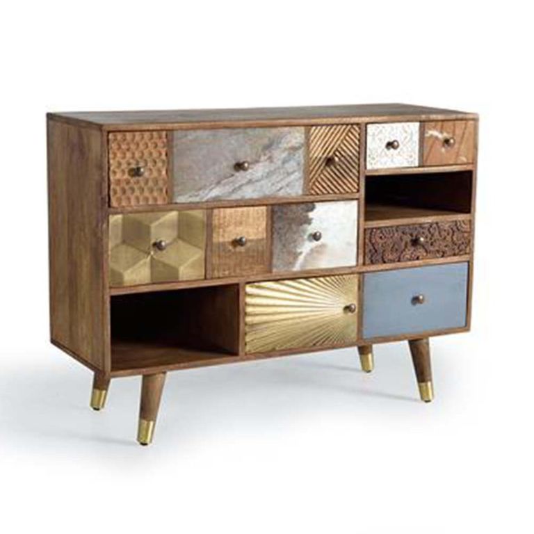 Bonham Sideboard - Mango Wood - Multi Drawer - Small - 110cm