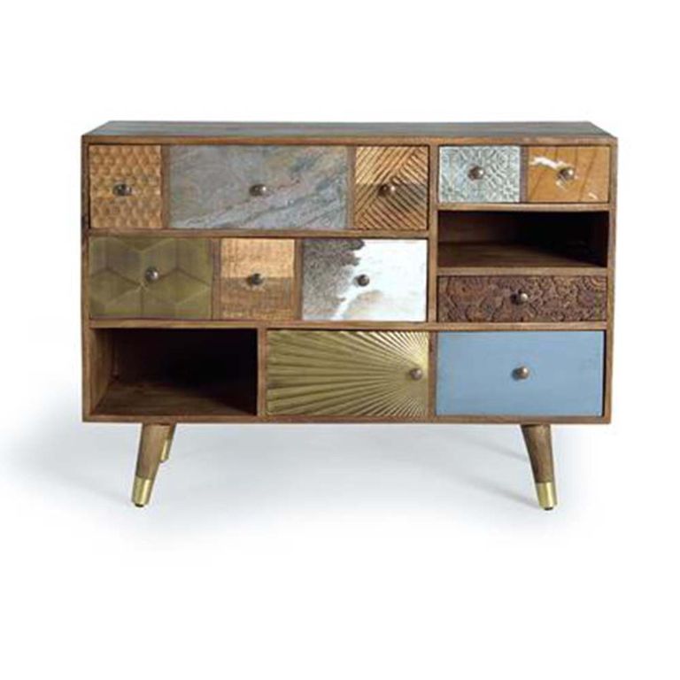 Bonham Sideboard - Mango Wood - Multi Drawer - Small - 110cm