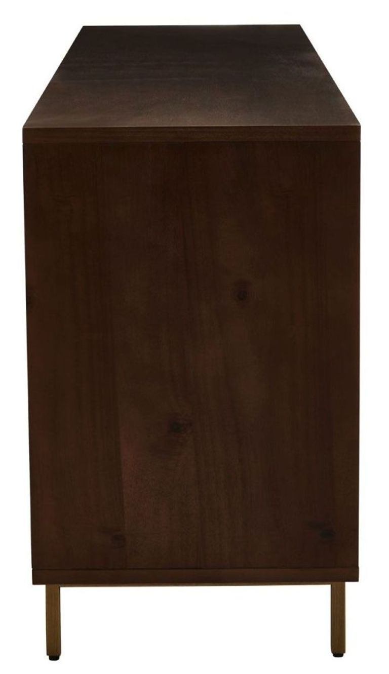 Brando Sideboard - Herringbone - 2 Door - Extra Large - 180cm - Dark Brown