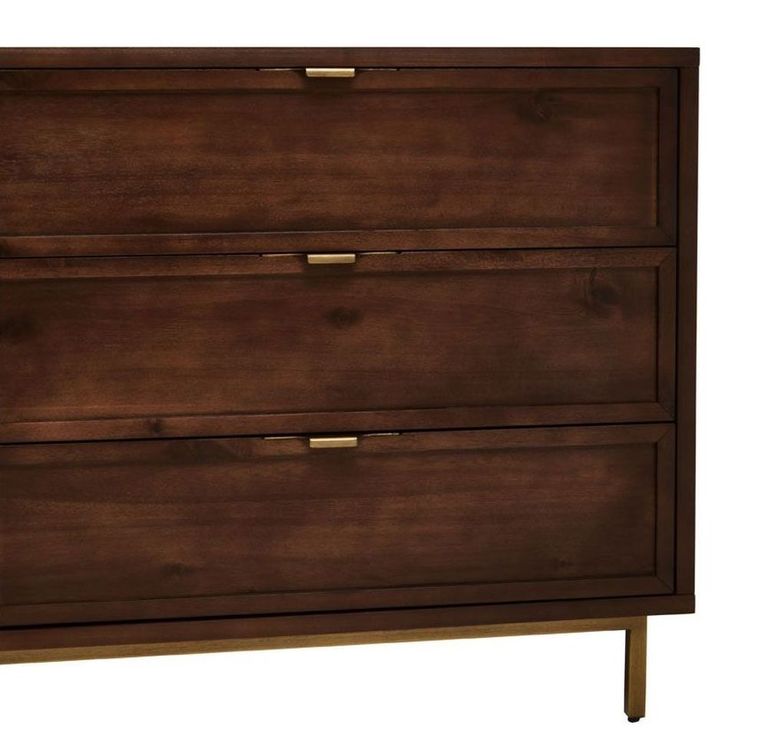 Brando Sideboard - Herringbone - 2 Door - Extra Large - 180cm - Dark Brown