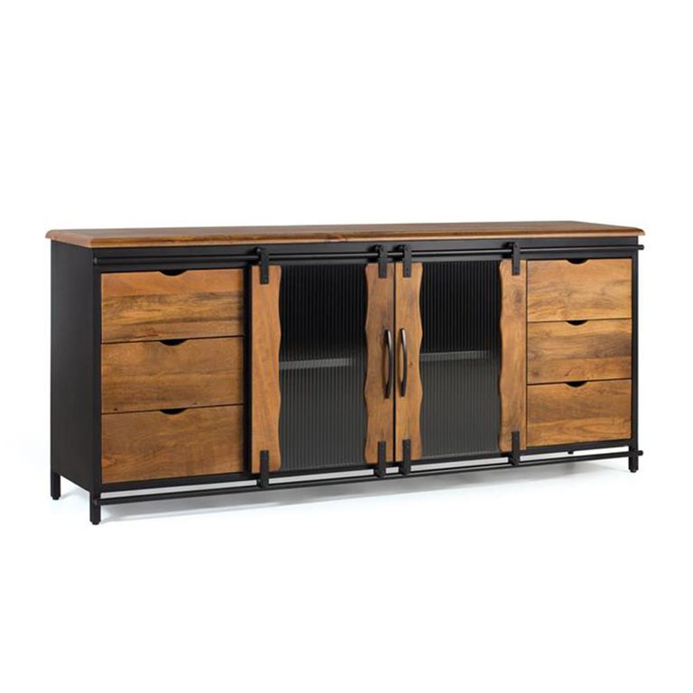 Brescia Sideboard - 2 Door - Extra Large - 190cm - Mango Wood - Industrial Style