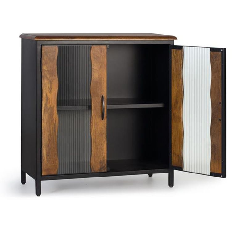Brescia Sideboard - 2 Door - Small - 87cm - Mango Wood - Industrial Style